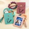 callie Personalized Birth Flower Keychain Wristlet Wallet for Women, Custom Small Wallet Beaded Keychain Bracelet with Credit Card Holder, Mothers Day Birthday Christmas Gifts view 3