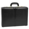 HomeStock Asian Allure Briefcase - Black Leather Travel Case with Lock & Organizer - 18 x 4.5 x 13 Inches view 1