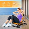 SPORFIT Ab Workout Machine, Height Adjustable Ab Rocker Trainer w/Ergonomic Curved Back, Cushioned Seat, Strong Spring Boost for Core Strength Training, Compact Sit Up Machine for Home Gym view 3
