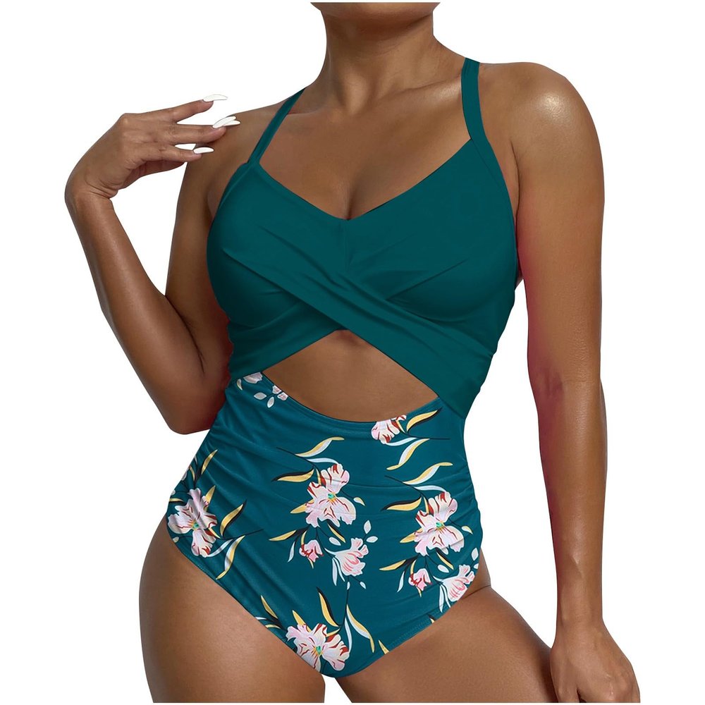Womens Swimsuits Thong Monokini Cutout High Waisted Bathing Suit Criss Cross Tie Back Swimsuit Womens Swimsuits