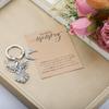 MAOFAED In Memory Of Mom Dad Gift Mother Father Memorial Gift Guardian Angel Keychain Remembrance Gift (father memory kr) view 4