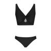 Twist Front Swim Suits for Women 2024 Trendy Solid Color Bikini Push Up Brazilian Swimwear High Cut Beachwear Set Swimsuit view 4
