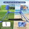 Gardentime Beach Tent Canopy Sun Shelter 10x10ft UPF50+ Protection Portable Sun Shade Tent with 8 Sandbags, 4 Poles, 2 Sand Shovels, Ground Peg for Outdoor Backyard Camping Fishing Picnic Navy Blue view 3