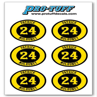 Bat Knob Decals for Baseball Softball Traditional Old Fashioned Letters Number Bats Handle Stickers Set of 4 (Black/Gold)
