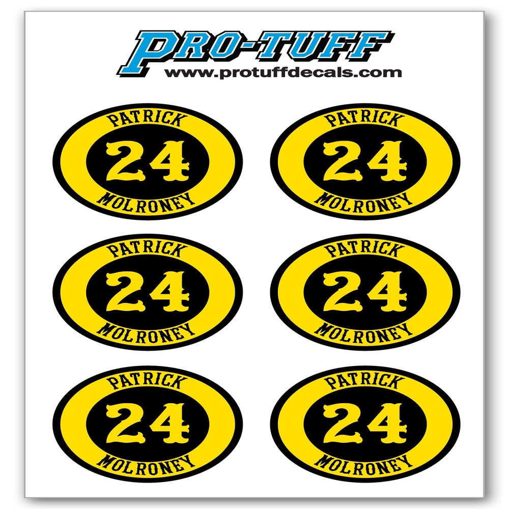 Bat Knob Decals for Baseball Softball Traditional Old Fashioned Letters Number Bats Handle Stickers Set of 4 (Black/Gold)