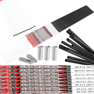 32" Pure Carbon Arrow Shafts 6.2mm ID | Spine 300-8000 | Straightness +/-.003" | for DIY Target & Hunting Competition Arrows Recurve/Compound Bow (Spine 400, 12)