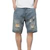 JEsilunmaMY Men's Trend Distressed Ripped Denim Shorts Relaxed Fit Straight Leg Jeans Shorts Summer Casual Wash Short Jeans (Blue4,30) view 1