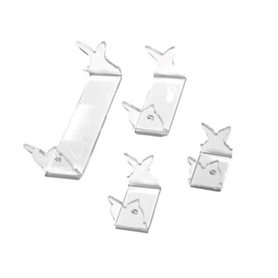 4Pcs Acrylic Fishing Lure Display Stands Clear Fishing Lures Easels For Baits Lure Display Fishing Lures Set Accessories Fishing Lure Display Holder