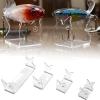 4Pcs Acrylic Fishing Lure Display Stands Clear Fishing Lures Easels For Baits Lure Display Fishing Lures Set Accessories Fishing Lure Display Holder view 2