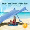 Gardentime Beach Tent Canopy Sun Shelter 10x10ft UPF50+ Protection Portable Shade with 8 Sandbags, 4 Poles, 2 Sand Shovels, Ground Peg for Outdoor Backyard Camping Fishing Picnic Blue view 2