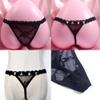 Personalized Name Thongs Custom G-String Thong for Women Customized Rhinestone Letters Lace Panties Underwear Gift (US, Alpha, One Size, Regular, Regular, Style 02) view 4