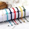 Adjustable Handmade Cross Braided Rope Bracelet for Christian Colorful Matching Couple Charm Jewelry Inspirational Religious Woven Bracelet Birthday Easter Thanksgiving Christmas Gifts-Blue Yellow view 2