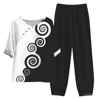 NineFit Basics Two Piece Outfits for Women Fall Womens Outfits Womens Capris Dressy Casual Womens Two Piece Pants Set Plus Size Outfits for Women 2 Piece Sets Dressy Palazzo Pants Wedding,K-Black,XX-Large