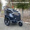 SPOFLYINN Spoflyinn 2-in-1 Universal Bike Double Seat Behind Bike Trailer Kids Trailer Jogger, Bicycle Coupler for 1 Or 2 Toddlers, Kids, Child Bicycle Carrier Black + Gray view 4
