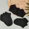 Duufin 12 Pairs Kids Athletic Ankle Socks Kid's Athletic Low Cut Socks Half Cushion Black Sock for Boys Girls, 10-15Years view 3