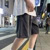 JEsilunmaMY Men's Baggy Drawstring Denim Shorts Elastic Waist Casual Straight Jean Shorts Distressed Summer Beach Shorts (Black,3X-Large) view 2
