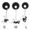 Conskyee 600 Pieces Fishing Rubber Bobber Stops, 6 in 1 Float Sinker Stoppers, Soft Beads Stop for Fishing Line, Black Oval Stopper, Size L (L, M, S Available) view 3