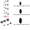 Conskyee 600 Pieces Fishing Rubber Bobber Stops, 6 in 1 Float Sinker Stoppers, Soft Beads Stop for Fishing Line, Black Oval Stopper, Size L (L, M, S Available) view 4