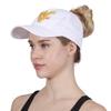 Ponyflo Women's Baseball Cap - Curly Hair Ponytail Hat for Active Wear - WV Mountaineers West Virginia Hat view 2