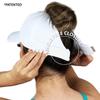 Ponyflo Women's Baseball Cap - Curly Hair Ponytail Hat for Active Wear - WV Mountaineers West Virginia Hat view 3