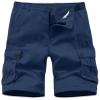 Vcansion Men's Casual Outdoor Loose Fit Multi-Pockets Cotton Wide Leg Cargo Shorts Dark Blue US 32 view 1