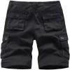 Vcansion Men's Casual Outdoor Loose Fit Multi-Pockets Cotton Wide Leg Cargo Shorts Dark Blue US 32 view 2