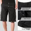 Vcansion Men's Casual Outdoor Loose Fit Multi-Pockets Cotton Wide Leg Cargo Shorts Dark Blue US 32 view 3