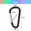 ASLXZRK 10 Pack Carabiner Clip 2.28 Aluminium D-Ring Carabiner Multi-Coloured Carabiner Hooks for Camping, Hiking, Backpacking or Other Outdoor Activities, #7, black,blue,red,green,grey view 2