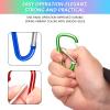 ASLXZRK 10 Pack Carabiner Clip 2.28 Aluminium D-Ring Carabiner Multi-Coloured Carabiner Hooks for Camping, Hiking, Backpacking or Other Outdoor Activities, #7, black,blue,red,green,grey view 3