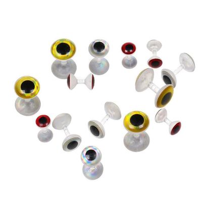 KTGCOZS Pack of 30 Fly Tying Realistic 3D Weightless Dumbbell Eyes DIY Fishing Lure Materials