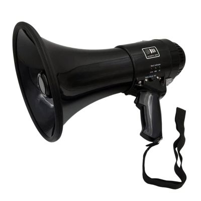 YMPFDGPW Megaphone Portable Bullhorn Loudspeaker Handheld Megaphone 35W Black High Power Megaphone Adjustable Volume Control for Any Outdoor Sports Bullhorn