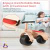KRIDDO Wooden Baby Balance Bike 1 Year Old, Wide Wheels for Stable and Smooth Ride, Boy Girl First Balance Bike Gift for 12 Month to 3 Year, Non-Sharp Parts, Soft Seat, Red view 3