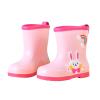 Little-Kids Cute Cartoon Rain Boots Fashion Non Slip Lightwight aterproof Soft Bottom Rain Boots Unisex-Child (Pink, 13 Little Child) view 4