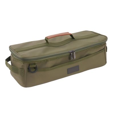 SXLINGDO Portable Cutlery Storage Bag, Camping Travel Cooking Utensils Organizer Travel Bag, Hanging Cutlery Organizer (Green), 42*17*12cm