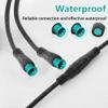 Electric Bike 1T2 Extension Cable Y-Split Extension Wire with Waterproof Connector for Light,Throttle,Gear Sensor and Brake in Ebike Modification Kit (1T2 5pin 24"-2M1F) view 3