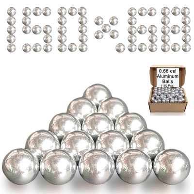 CCFREELIFE 150ct .68 Caliber Aluminum Balls, 68 Caliber Balls for Byrna SD/LE/TCR/MAX, for Salt Supply S2/Pistelle X-68, 7.3g, Reusable, Ideal for Practice Training