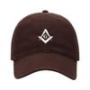 Baseball Cap Men Women Masonic Embroidered Unisex Classic Adjustable Strapback Dad Hat (7 1/2,Brown) view 1