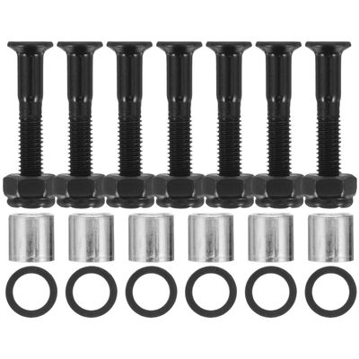 Yardwe 1set Skateboard Hardware Kit Bridge Bolts Spacers Washers Fixing Tool for Easy Installation and Removal of Skateboards
