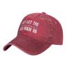 Don't let The Old Man in Vintage American Flag Baseball Hat Denim Cap Adjustable Strap for Men Women view 2