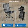 COSTWAY Folding Hunting Chair, 360 Silent Swivel Hunting Blind Chair w/Oversized Duck Feet & Padded Armrests, 400 LBS Load Capacity, Portable Ground Hunting Chair for Outdoor Fishing Camping view 3