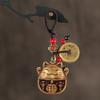 Yisinar Lucky Cat Charms,Maneki Neko Brass Cat Keychain With Feng Shui Coins,Buddha Statue Kitty Good Luck Charms (Lucky Cat) view 4