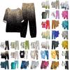 NineFit Basics Sets for Women Yoga Pants Set Womens Capris Dressy Casual Gauze Sets for Women 2 Piece Women's Summer Outfits Summer Beach Pants,L-Beige,Medium view 3