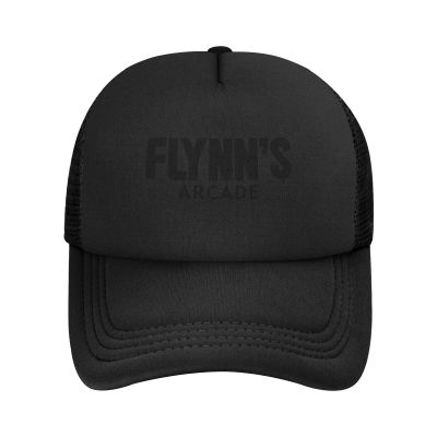 Flynn's Arcade Men's Vintage Mesh Trucker Hat Outdoor Sport Summer Baseball Cap Black