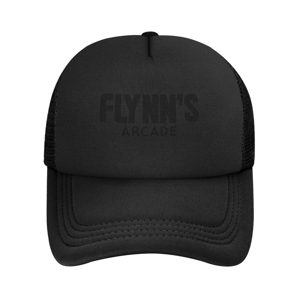 Flynn's Arcade Men's Vintage Mesh Trucker Hat Outdoor Sport Summer Baseball Cap Black