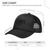 Flynn's Arcade Men's Vintage Mesh Trucker Hat Outdoor Sport Summer Baseball Cap Black view 3