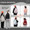 Armbq Kids Backpack for Girls - Aesthetic School Backpack for Teens & Elementary Students - Black Bookbag view 2