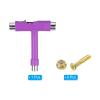 PATIKIL All-in-One Skate Tool with 8 Skateboard Hardware Screw Bolts, Multi-Function Portable Skateboard Tool T Wrench with L-Type Cross Head Screwdriver for Roller Skate, Purple view 3