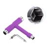 PATIKIL All-in-One Skate Tool with 8 Skateboard Hardware Screw Bolts, Multi-Function Portable Skateboard Tool T Wrench with L-Type Cross Head Screwdriver for Roller Skate, Purple view 4