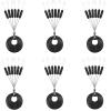Conskyee 600 Pieces Fishing Rubber Bobber Stops, 6 in 1 Float Sinker Stopper, Soft Beads Stop for Fishing Line, Black Column Stoppers, Size S (L, M, S Available) view 1