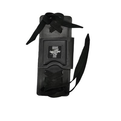 Premium Non-Slip Bull Riding Rope Pad Adult & Youth - EPT Brand - Leather Pad 14" x 4" (Black)